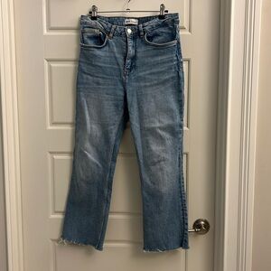 Zara Kick Crop Jeans Size US 8 medium blue